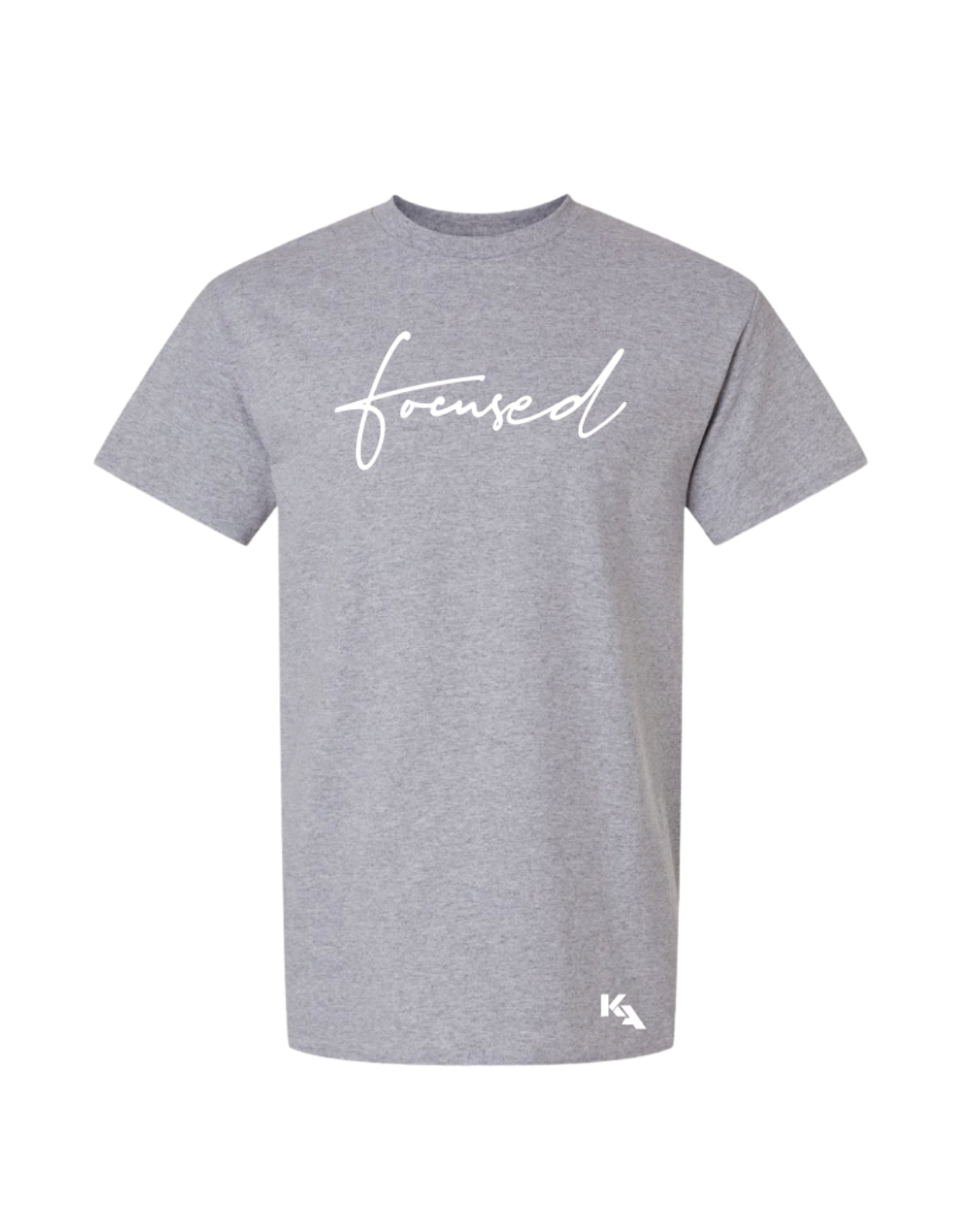 Script Focused Tee Gray