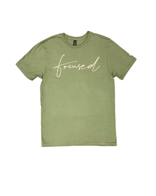 Script Focused Tees Sage