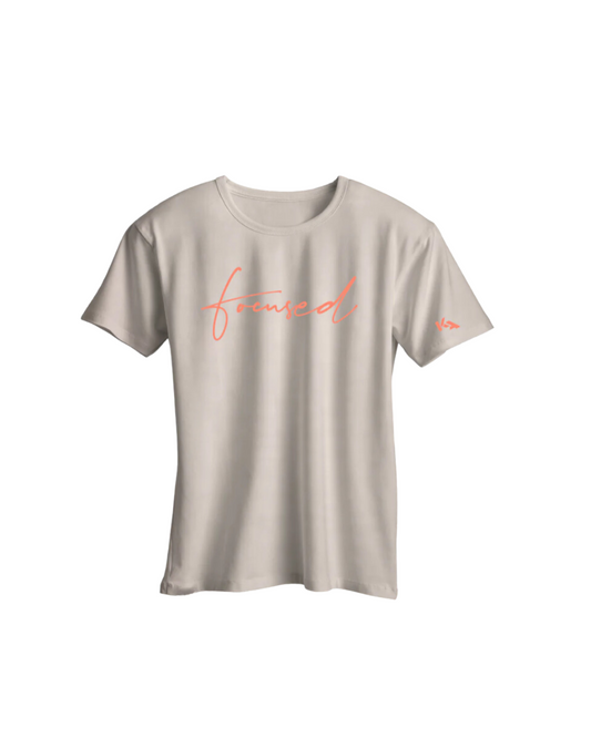 Script Focused Tees Cream