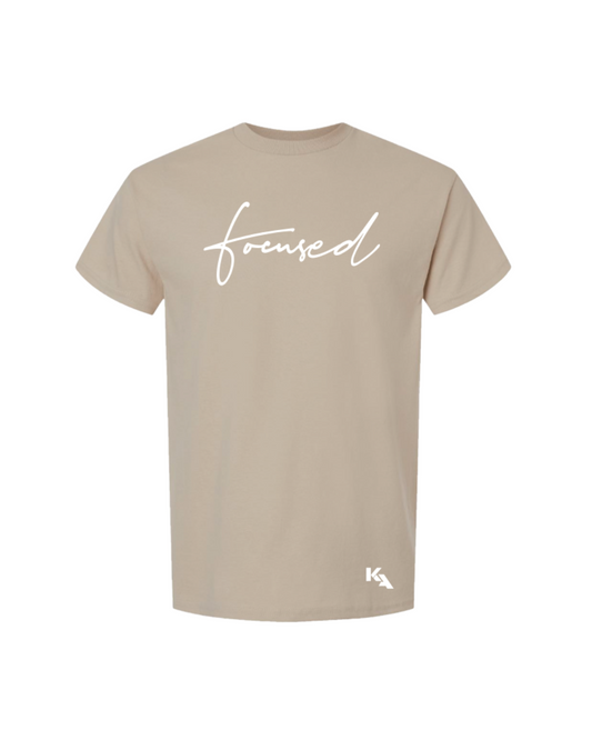 Script Focused Tee Sand