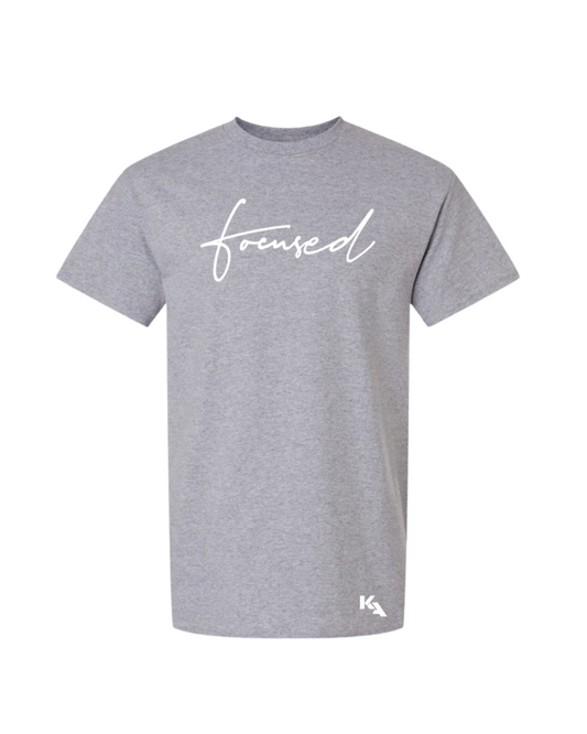 Script Focused Tee Gray