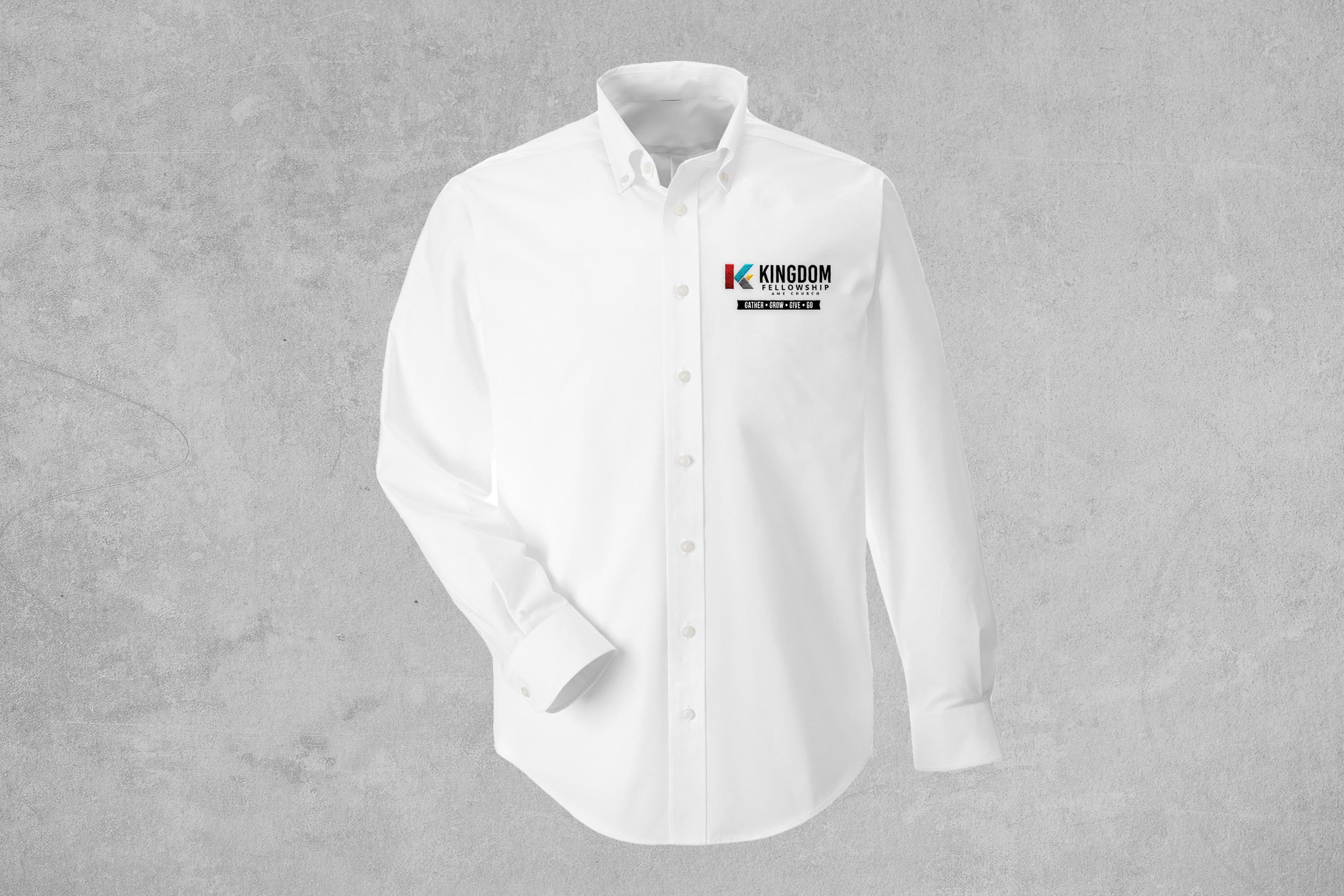Men Kingdom Fellowship Long Sleeve Oxford Shirt