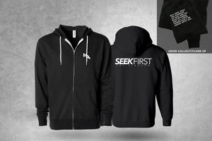 Unisex Lightweight Full-Zip Hooded Sweatshirt - Seek First